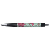 Stylo Motif floral de bande dessinée avec des oiseaux (Devant)