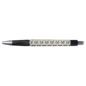 Stylo Motif floral de rétro turquoise (Devant)