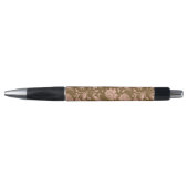 Stylo Motif floral de rose et de brun (Devant)