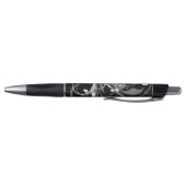 Stylo Motif floral gris sur le noir (Bas)