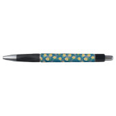Stylo Motif floral rose jaune (Devant)