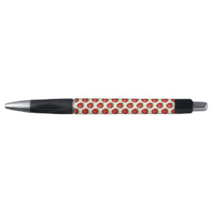 Stylo Motif fraises, fraises rouges, fruits, feuilles
