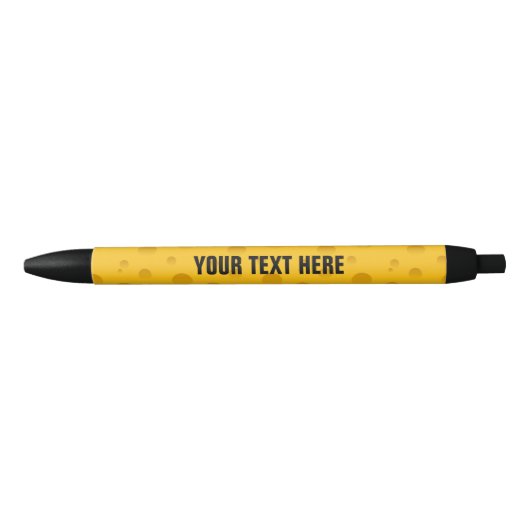 Stylo motif fromage suisse jaune avec texte person (Devant)