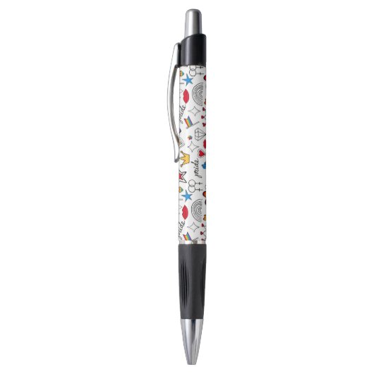 Stylo Motif Gay pride Doodle (Haut (Vertical))