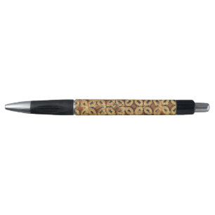 Stylo Motif géométrique de batik de grains de café vinta