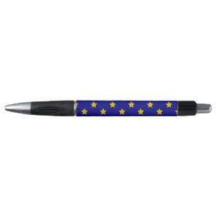 Stylo Motif Gold Stars, Bleu Marine, Exclusive