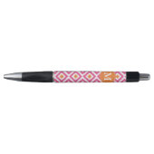 Stylo Motif Ikat Diamond Tangerine Rose Monogramme (Devant)