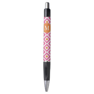 Stylo Motif Ikat Diamond Tangerine Rose Monogramme