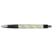 Stylo Motif jaune et bleu d'aquarelle (Devant)