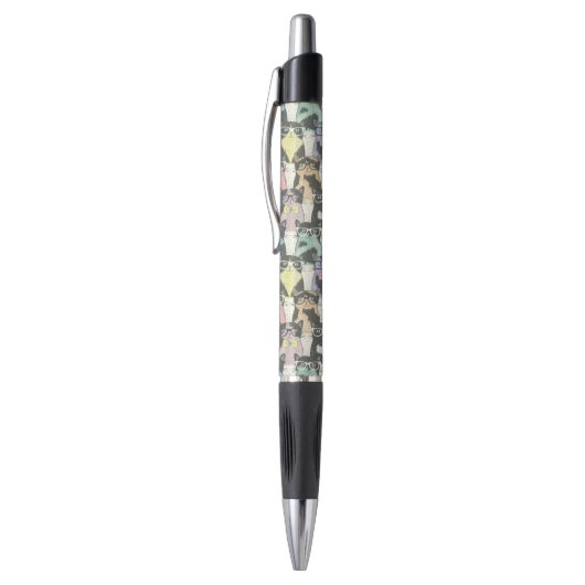 Stylo Motif mignon de chats de hippie (Haut (Vertical))