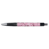 Stylo motif mignon de rose d'oiseaux et de fleurs (Devant)