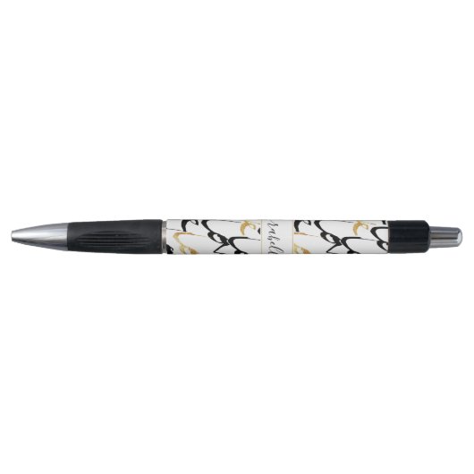 Stylo Motif Monogram Black & Gold LOVE (Devant)