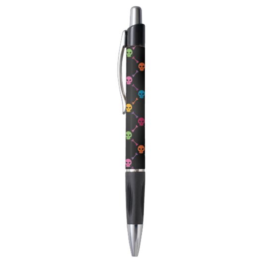 Stylo Motif multicolore avec des crânes (Haut (Vertical))