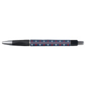 Stylo Motif nautique blanc et bleu rouge (Devant)