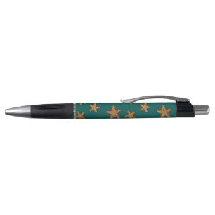 Stylo Motif orange d'étoiles de mer
