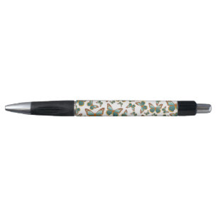 Stylo Motif papillon bleu dégradé