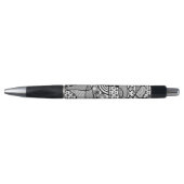 Stylo Motif Patchwork Noir & Blanc 02 (Devant)