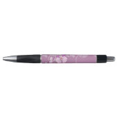 Stylo Motif pourpre d'orchidée (Devant)