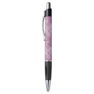 Stylo Motif pourpre d'orchidée