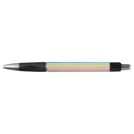 Stylo Motif rayures colorées (Devant)