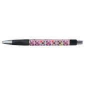 Stylo motif rose de fleurs et de hiboux (Devant)
