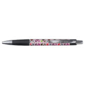 Stylo motif rose de fleurs et de hiboux (Dos)