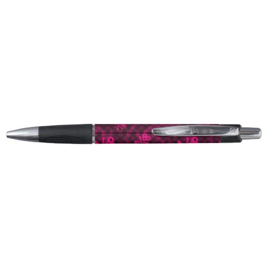 Stylo Motif rose d'Emo avec des cercles (Dos)