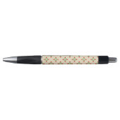Stylo Motif rose et vert floral d'art populaire (Devant)