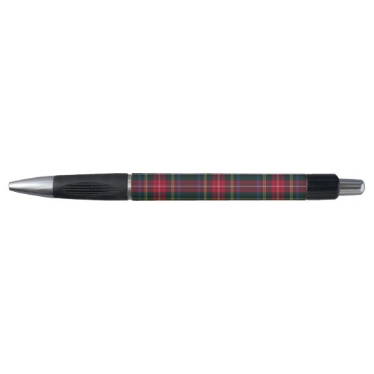 Stylo Motif rouge vert tartan (Devant)