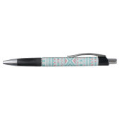 Stylo Motif tribal aztèque turquoise et rose (Haut)