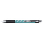 Stylo Motif turquoise de papillon et de libellule (Dos)