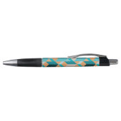 Stylo Motif turquoise et orange de formes (Haut)