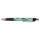 Stylo Motif turquoise et orange de formes (Bas)
