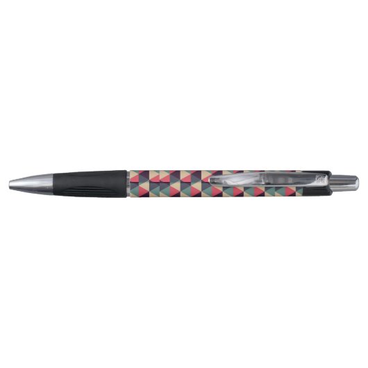 Stylo Motif turquoise et rose de triangle (Dos)