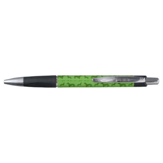 Stylo Motif vert clair mignon de teckel (Dos)