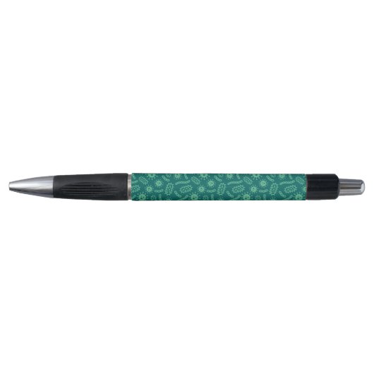 Stylo Motif vert de microbes (Devant)
