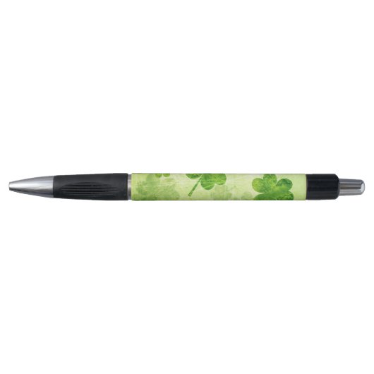 Stylo Motif vert de shamrock (Devant)