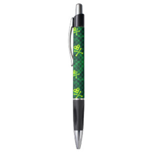 Stylo Motif vert d'Emo avec des cercles