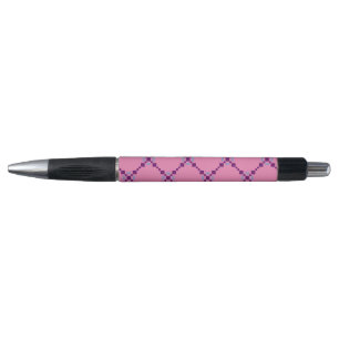 Stylo Motif violet pipelé