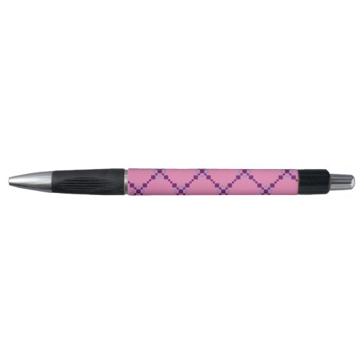 Stylo Motif violet pipelé (Devant)