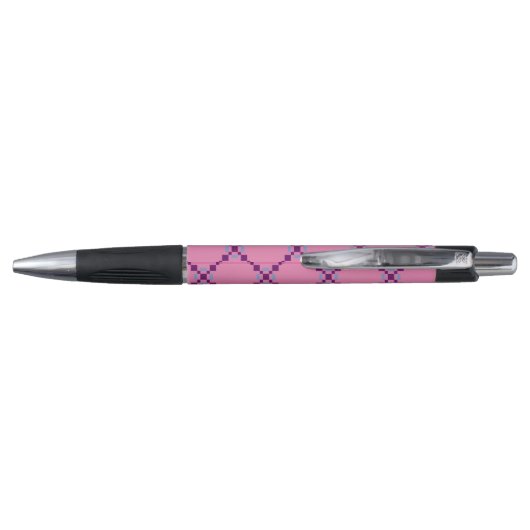 Stylo Motif violet pipelé (Dos)
