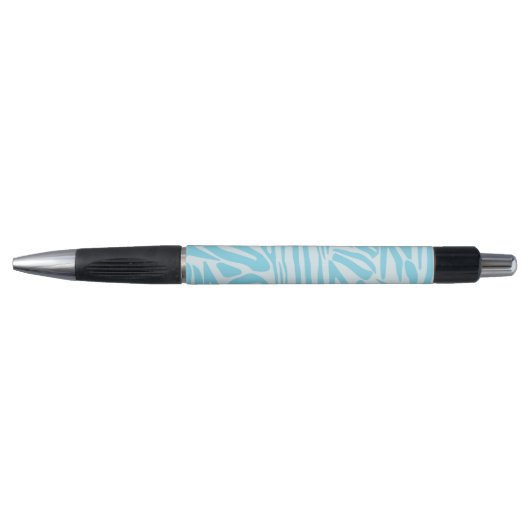 Stylo Motif Zèbre Bleu (Devant)