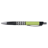 Stylo Motif Zigzag noir et blanc, Chevron, Vert (Bas)