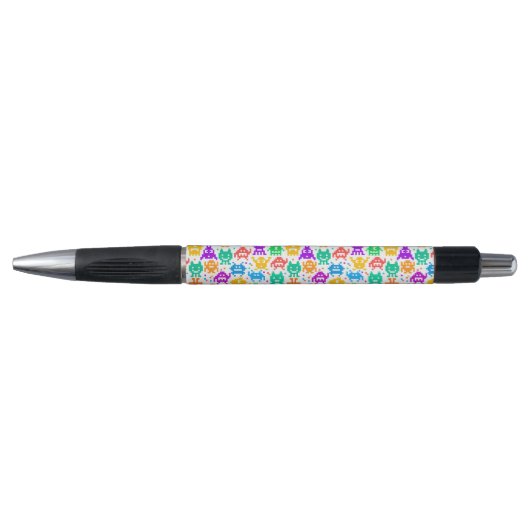 Stylo Motifs de monstres pixelisés colorés mignons (Devant)