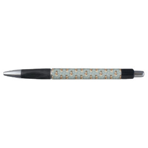Stylo Noël bonhomme de neige et flocons de neige bleus v