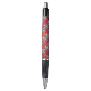 Stylo Noël des éléphants en rouge