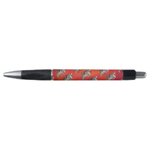 Stylo Noël du tigre en rouge