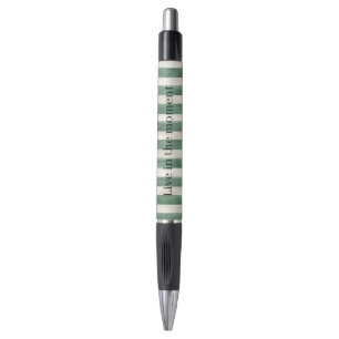 Stylo Noël Green Cream Stripes