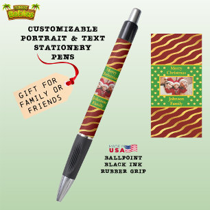 Stylo Noël Nom de la photo Cadeau Noël Rouge Vert 🎁