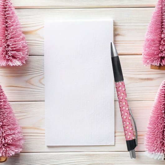 Stylo Noël rose Père Noël